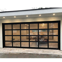 Porte de garage moderne transparente, sectionnelle, en verre trempé givré, en plexiglas, électrique, pour la maison