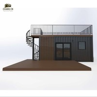 DYCE1 Casa Contenedor Ecológica Moderna de Paquete Plano, Módulo de Seguridad Prefabricado de 2 Dormitorios, Apartamento, Taller, Exterior