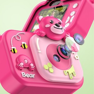 Kids Camera Bear Design 2 Inch Screen With Recording Function Plastic Toy For Children Gift - Product Image 2