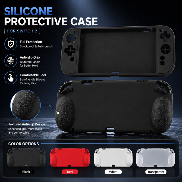 Textured Surface Thickened Silicone Case Soft Shell Cover Case for Switch 2 Cover Case for Nintendo Switch 2 Accessories
