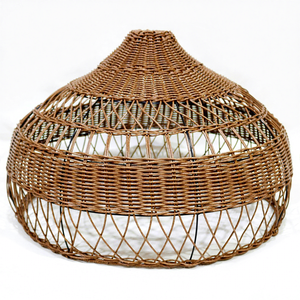 Pantalla de Lámpara de Plástico Hecha a Mano en Forma de Campana, Estilo Rústico y Ecológico, Diseño Artesanal - Product Image 1