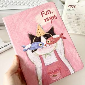 Libro di disegno del taccuino bianco del taccuino del gatto del fumetto carino della cancelleria A5 - Product Image 2