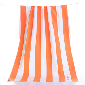 Telo mare Double-face in velluto ad asciugatura rapida in poliestere-bambù con stampa a strisce leggero e facile da riporre - Product Image 2