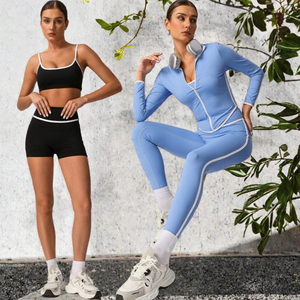 Ensemble de yoga pour femmes, séchage rapide, soutien-gorge de sport taille haute, tenue de course et de gym - Product Image 3
