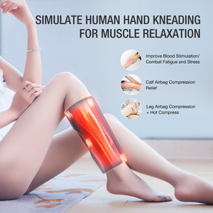 Masajeador de piernas para circulación y alivio del dolor, masajeador de compresión de aire de pantorrilla con calor fácil de usar, relajación muscular - Product Image 2
