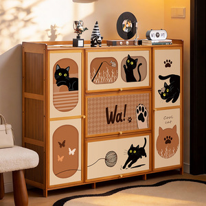 Simple multi-layer <b>shoe</b> cabinet with doors, vintage style <b>shoe</b> <b>rack</b>, home <b>shoe</b> <b>rack</b>, small space, dustproof entryway <b>storage</b> - Product Image 1