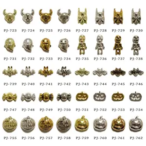 TSZS New Halloween Retro Mask Nail Art Jewelry Metal Candy Nail Charms Skull Ghost Sexy Nail Accessories