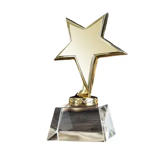 MH-NJ00676 Gouden Ster Kristallen Trofee Award Trofee