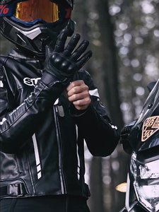 Accessoires pour moto, gants de moto en cuir de chèvre coupe-vent et imperméables - Unisexe - Product Image 6