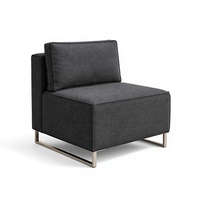 Canapé modulaire moderne en tissu, fauteuil de réception commercial pour hall d'hôtel
