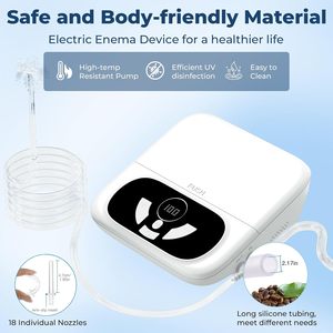 Enemas para Limpieza de <span class=keywords><strong>Colon</strong></span> para Hombres y Mujeres, Kit de Enema Eléctrico con Caja de Almacenamiento UVC, Presión de Agua Ajustable de 1 a 100 Niveles - Product Image 3