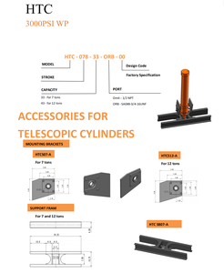 Vente directe usine – Cylindre <span class=keywords><strong>hydraulique</strong></span> <span class=keywords><strong>télescopique</strong></span> 12 tonnes HTC12T, course de 108 pouces, montage inversé, pour benne basculante commerciale, chromé dur - Product Image 4
