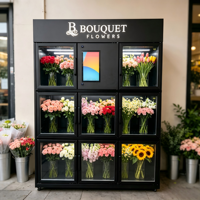 JOYVEND Distributeur Automatique de Fleurs 24/7, Boutique de Fleurs Sans Personnel, Distributeur de Fleurs Fraîches Réfrigérées, Paiement par Carte de Crédit, Fonctionnalité SDK