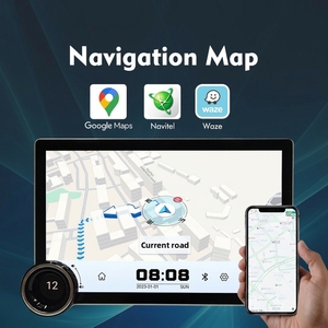 Lecteur multimédia universel pour voiture Android 13 de 11,8 pouces avec écran tactile, système de positionnement global, navigation CarPlay, prise en charge des CD - Product Image 1