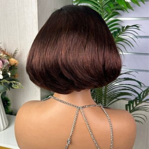 วิกผมสั้นทรงพิกซี่คัท SDD |   ลูกไม้โปร่งใสแบบ 13x4 สำหรับด้านหน้า |   ผมแท้บราซิลสำหรับผู้หญิง - Product Image 3