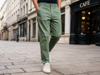 Celana Kasual Pria Bahan Woven Streetwear Homme Kain Worsted Model Lurus Berat Sedang Celana Panjang Pinggang Elastis Bernapas Cepat Kering