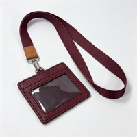 Porte-carte d'identité personnalisé en polyester/RPET, cordon de téléphone détachable, crochet durable, résistant à l'eau, logo personnalisé, badge horizontal/vertical