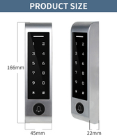 Clavier tactile Secukey H4-Key avec entrée/sortie Wiegand, lecteur de carte crypté extérieur avec anti-copie, carte Mifare 13,56 MHz