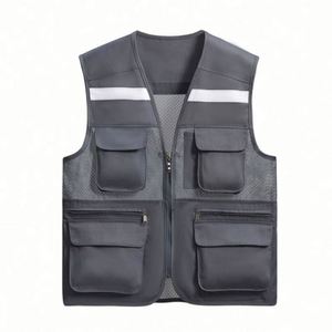 Chaleco de Seguridad Personalizado con Logotipo, Tallas Grandes, Transpirable, Ecológico, Unisex, Color Personalizado, Venta al Por Mayor, para Fotógrafos y Pescadores - Product Image 2