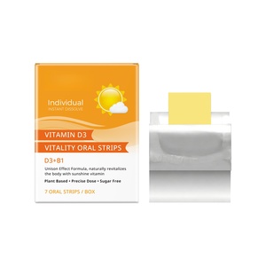 Bandes orales à dissolution rapide de Vitamine D3 et <span class=keywords><strong>B1</strong></span> à base de plantes pour le métabolisme énergétique, la vitalité et le soutien de l'humeur (OEM) - Product Image 1