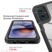 Étui de téléphone détachable 3 en 1 avec protection d'écran anti-rayures en PC TPU pour Motorola G23 G30 G35 G53 G55 G60 G71 E13 E14 E15