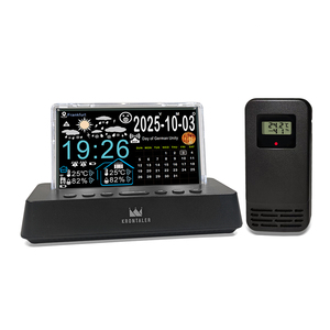 Thông minh không dây Trạm thời tiết với RC đồng hồ, va Màn hình <span class=keywords><strong>LCD</strong></span> đồng hồ, đa chức năng andmulti-ngôn ngữ hiển thị lịch đồng hồ - Product Image 6