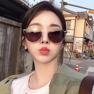 Maidis Round Metal Sunglasses Gold Frame UV400 Protection Unisex Fashion Shades - Product Image 3