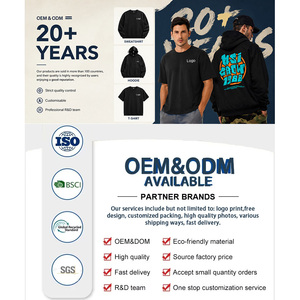 เสื้อยืดโอเวอร์ไซส์สีดำฟอกกรด ทรงหลวม ไหล่ตก แต่งดีเทลขาดๆ แบบเรียบง่าย เสื้อยืดผู้ชาย ผ้าคอตตอนเนื้อหนา ทรงพอดีตัว - Product Image 5