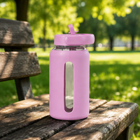 Credrink 600ml – Gobelet Isotherme Portable au Design Classique avec Échelle Graduée, Housse de Protection en Silicone Anti-brûlure et Paille pour les Voyages