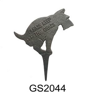 Boa Qualidade Sinal Do Cão De Ferro Fundido para Quintal/engraçado Metal NÃO Despejamento Sinal Do Cão para Quintal/engraçado NO Pooping Ferro Fundido Quintal Estaca Do Cão Sinal - Product Image 4