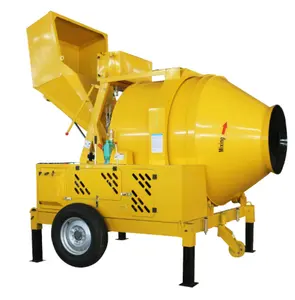 Mixer beton Diesel kecil portabel/400L 350L 500L mesin Mixer beton mesin Diesel dengan Pompa