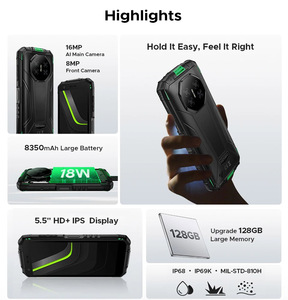 DOOGEE Fire 3 Pro, Teléfono Inteligente Android 15, Batería de 8350 mAh, Resistente al Agua IP68, Resistente a Golpes, LTE, Octa Core, Desbloqueo por Huella Dactilar, Doble SIM - Product Image 3