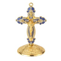 Catholique Jésus Croix Crucifix Creative Métal Croix Crucifix Catholique Jésus Décorations De Desktop Ornements Maison Métal Artisanat