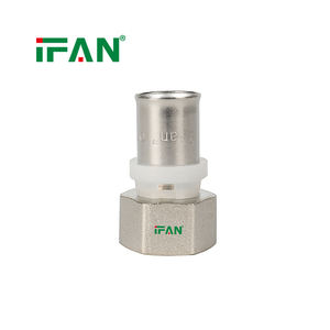Adaptateur en T en laiton IFAN, raccord en laiton pour tuyauterie <span class=keywords><strong>multicouche</strong></span> PEX, raccord en <span class=keywords><strong>cuivre</strong></span> à sertir - Product Image 1