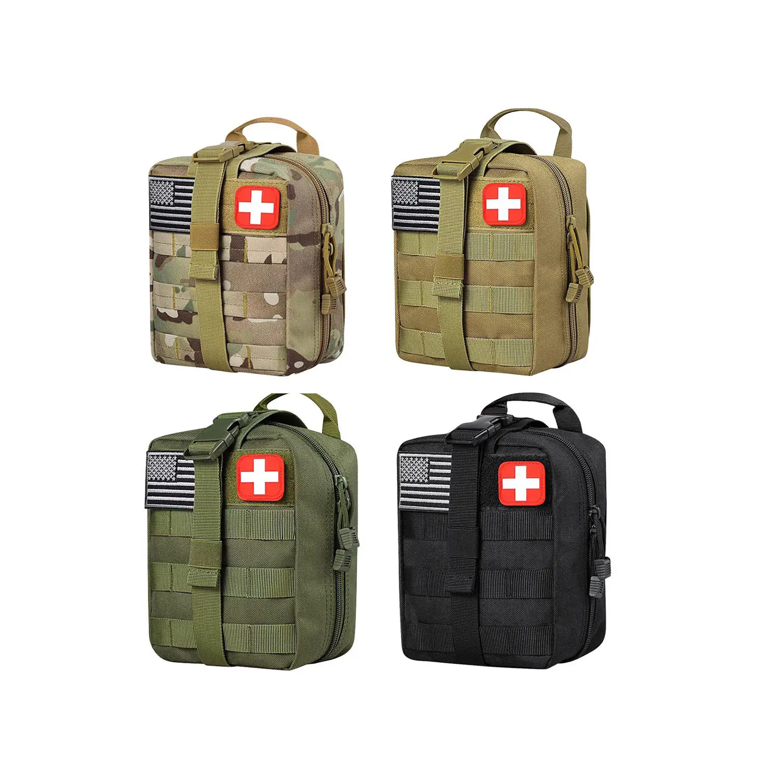 Diskon besar tas perlengkapan bertahan hidup Kit medis darurat taktis portabel untuk berkemah perjalanan luar ruangan