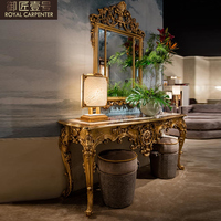 Table console en bois massif de style royal européen, nouveau style classique, couloir, salon, armoire murale, tables basses