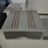 Plaque de refroidissement à eau en aluminium avec tube en cuivre, dissipateur thermique à liquide haute puissance IGBT