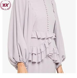 Mousseline de Soie Personnalisée Élégante Ethnique Femme Fantaisie Arabe Soirée Formelle Simple Et Digne Ambiance <span class=keywords><strong>Baju</strong></span> <span class=keywords><strong>Kurung</strong></span> Pour Musulmane - Product Image 6