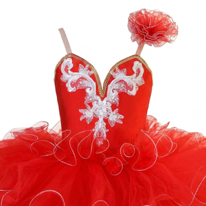Tutù da Balletto per Bambine <span class=keywords><strong>con</strong></span> Paillettes, Costume da Danza <span class=keywords><strong>con</strong></span> Fascia Floreale e Applicazioni, Disponibile negli USA - Product Image 5