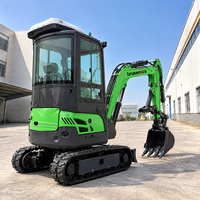 Lyusenics 1.6 Ton Mini Crawler Excavator 7600W Compact Digger 0.03 M3 Bucket untuk Proyek Pertanian