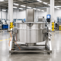 Machine industrielle à confiture, marmite de cuisson double paroi pour pâtes, sauces et sucre