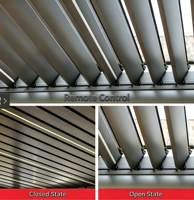 Pergola motorisée à lames orientables en aluminium, style moderne, gazebo sur mesure, auto-installable, résistante au vent et à la neige, pavillon de patio extérieur