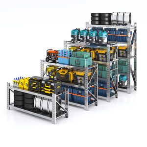 Étagère de rangement lourde en acier inoxydable, support en métal, cadre principal extensible réglable - Product Image 4