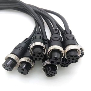 สายต่อปลั๊กการบิน M12 4 คอร์ 24AWG ทองแดงบริสุทธิ์ สำหรับส่งข้อมูลวิดีโอสำหรับกล้อง 1080P - Product Image 2