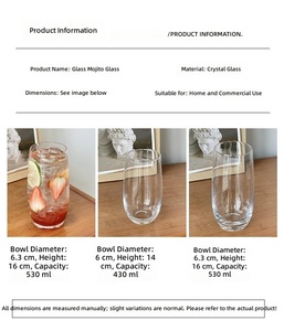 Vaso de Cóctel Hebo de Alta Gama, Estilo Nórdico y Minimalista, para Long Island Iced Tea, Gin Tonic, Mojito - Capacidad de 200-400 ml - Product Image 6