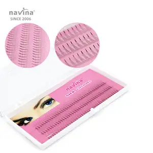 Navina 3D Lash Extension V Fan Manufacturer 0.10mm 8-14mm OEM Curl C Nature Long Blooming False Eyelashes Extension For Makeup