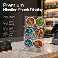 Présentoir de Comptoir en Acrylique Transparent Personnalisé pour Snus et Sachets de Nicotine – Présentoir de Vente au Détail en Acrylique pour Magasin de Tabac