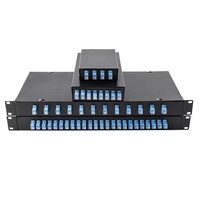 Usine SC 12 ports 24 ports 1U 19 pouces Type de cadre Montage en rack Panneau de brassage à fibre optique Boîte à bornes à fibre optique vide