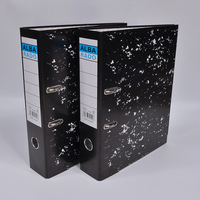 Carpeta de Papel de Oficina Negra de Gran Capacidad, 7.5 Pulgadas de Ancho, con 2 Orificios, Modelo 556/554, Impresa, para Almacenamiento Rápido de Archivos