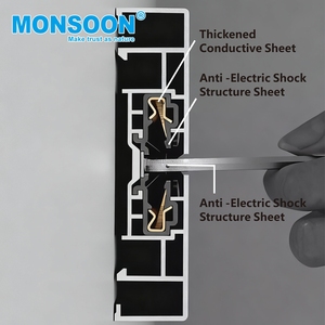 Kitchen Furniture <b>Desk</b> Electric Rail Socket Sliding Guide Rail Plug-In Row Movable Aluminium Alloy Surface Mounted Track Socket - Product Image 6